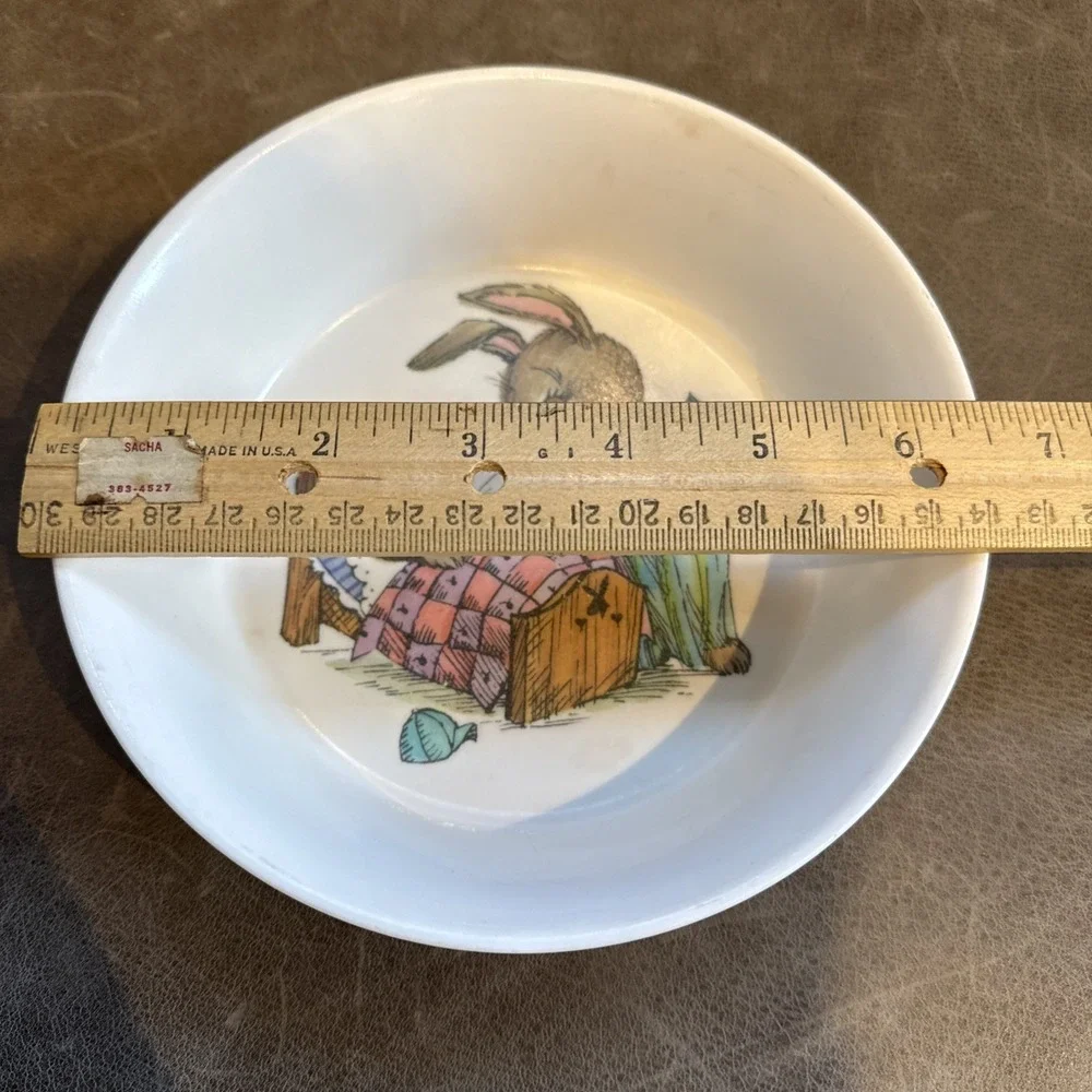 Vtg Oneida Deluxe 3243 Toddler Plastic Cereal Bowl Peter Rabbit 6.5
